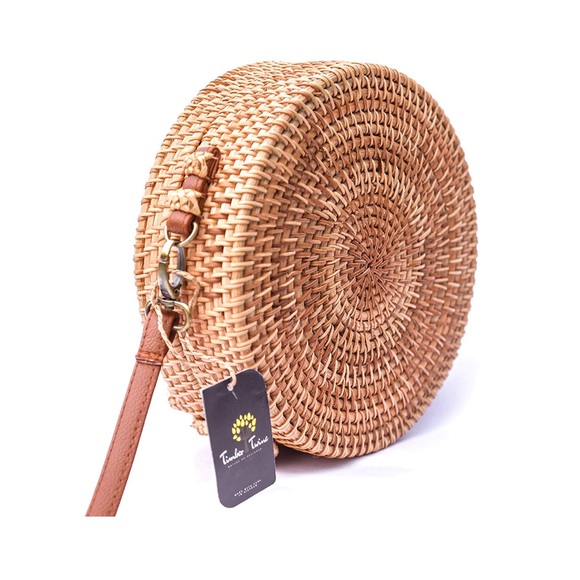 Timber Twine Handbags - Handwoven Straw Crossbody Bag